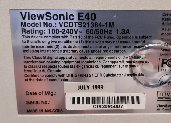 Click to view image in new tab ViewSonic E40