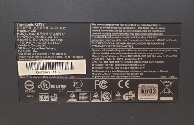 Click to view image in new tab ViewSonic G225f