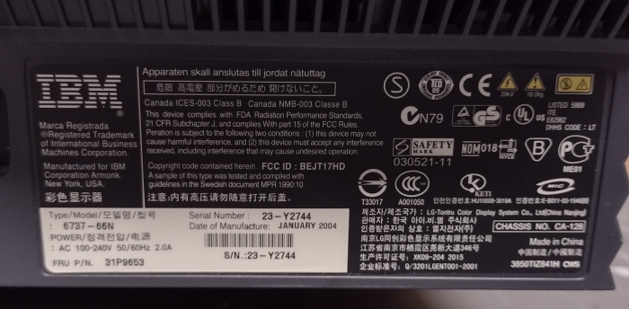 Click to view image in new tab IBM C170 (6737-66N)