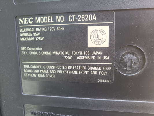 Click to view image in new tab NEC CT-2620A